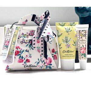 Cath Kidston Yuzu & Sage Hand Cream & Coconut Lip Balm Bag Set Gift NWT